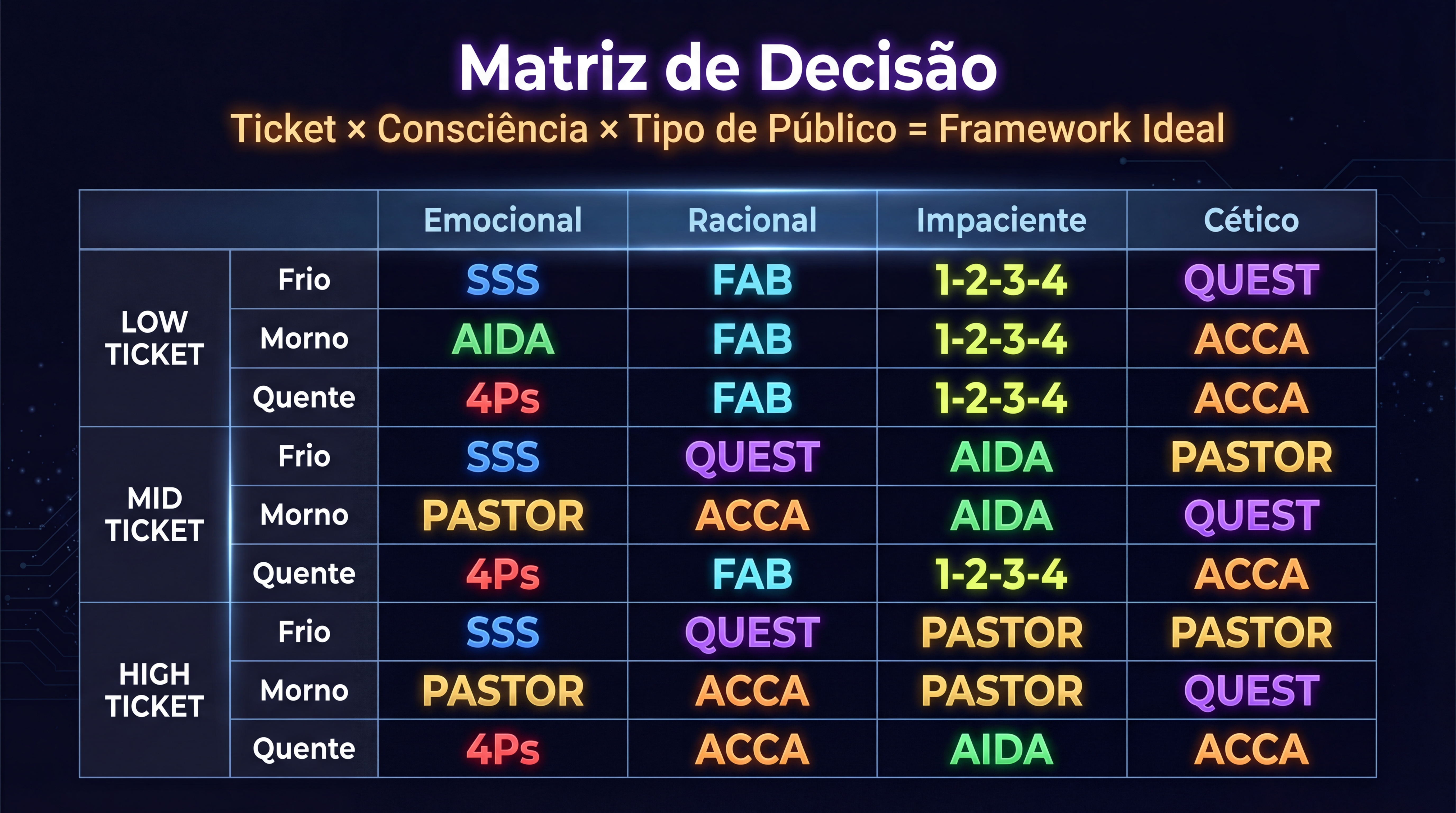 Matriz de Decisao de Frameworks